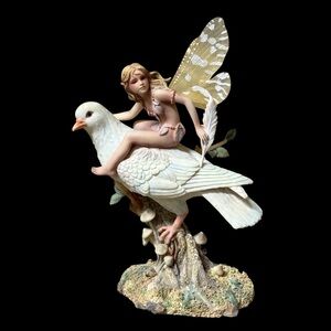 Dragonsite Sheila Wolk Dawn SW 41060 Fairy on White Bird Figurine 2006